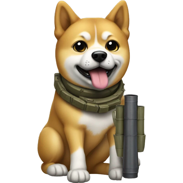 Doge holding a 120mm artillery round emoji