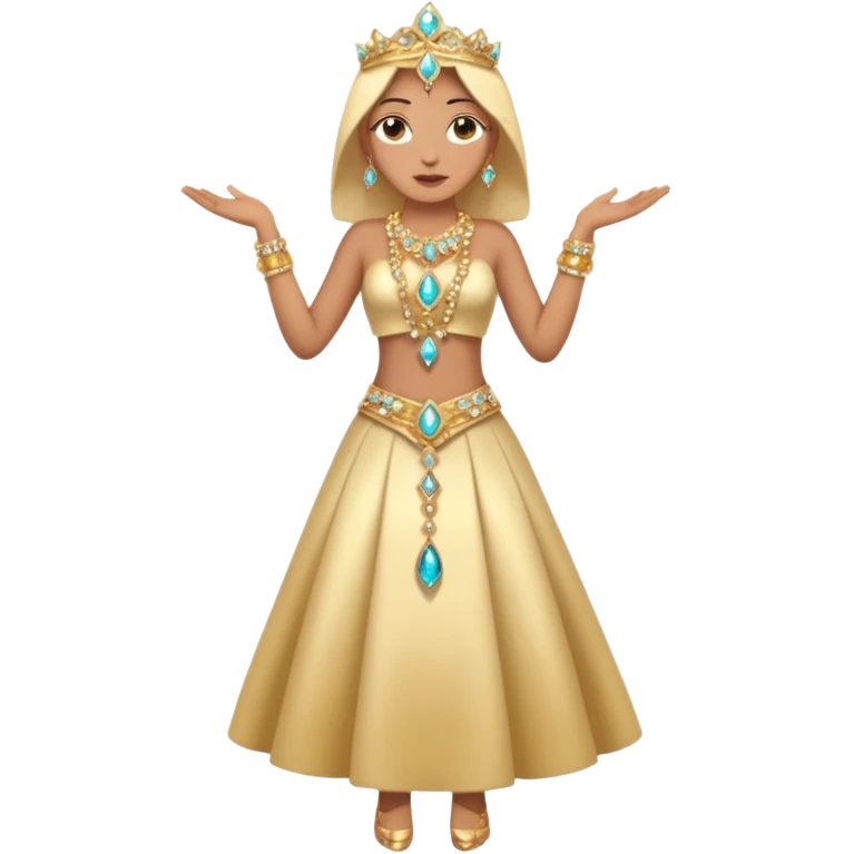 vestimenta himilce en cuerpo entero con joyas  emoji