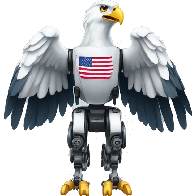robot eagle usa  emoji