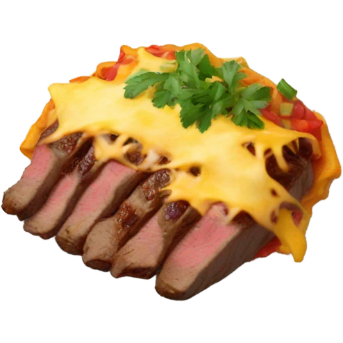 Steak over enchiladas  emoji