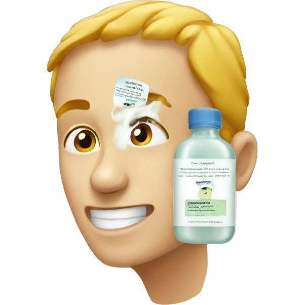 facial tonic with label emoji