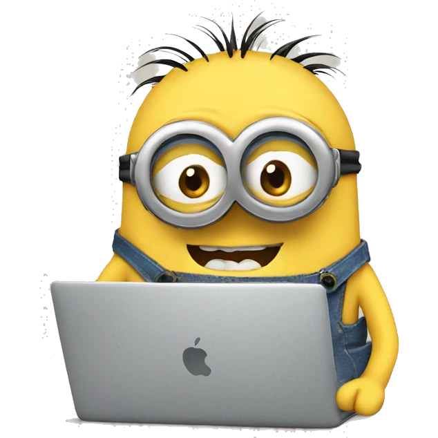 minion with macbook emoji