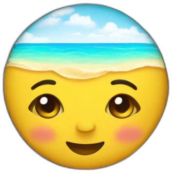 Soleil avec un collier tahitien emoji