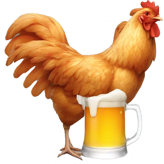 Chicken wings and beer emoji