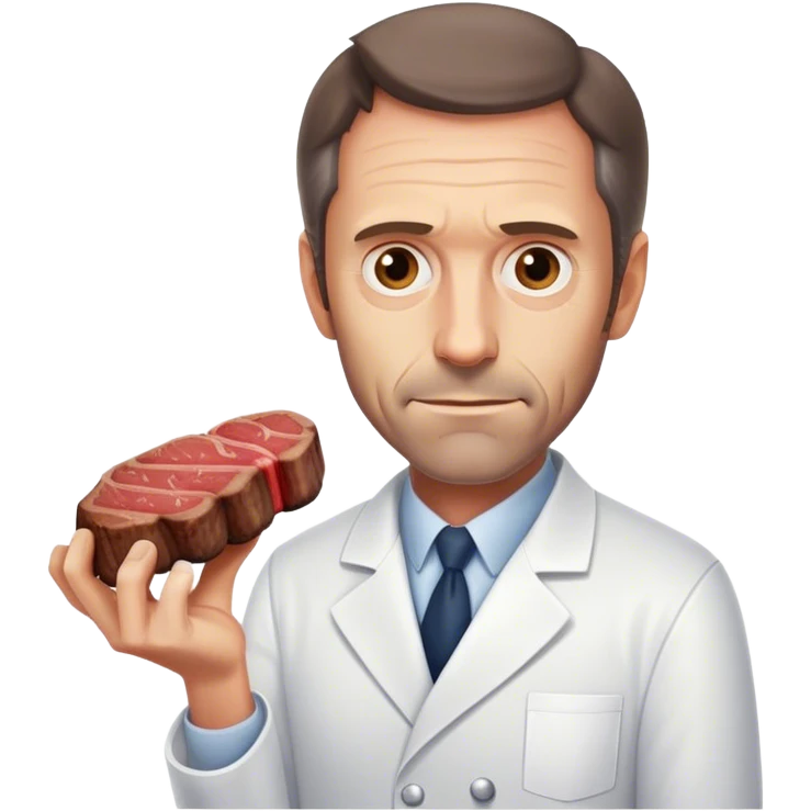 Dr. House is grilling a steak. emoji