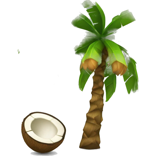 palm tree and falling coconuts  emoji