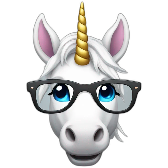 unicorn with glasses emoji