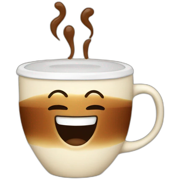 Happy coffee emoji