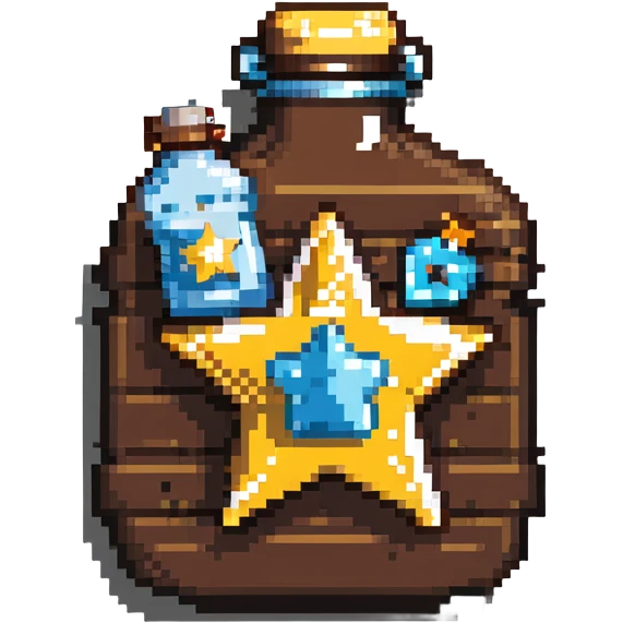 sheriff badge with star and baby feeding bottle in center emoji