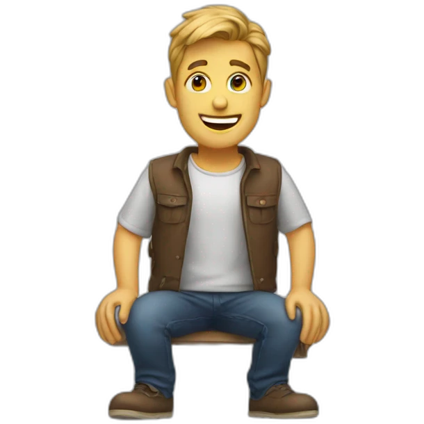 A guy in fun emoji