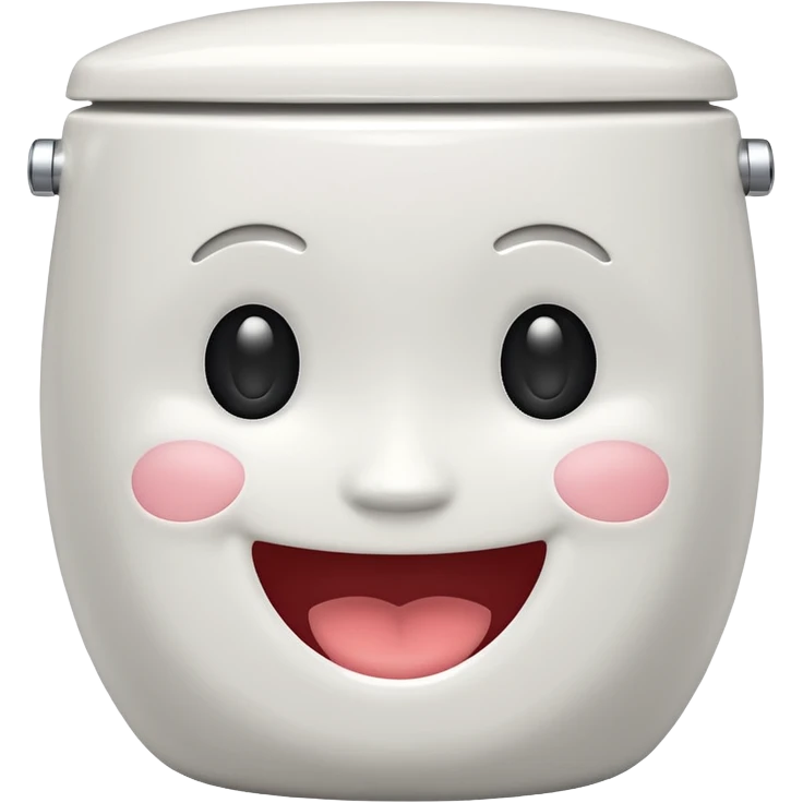 A open 🚽 with a face 😀 emoji