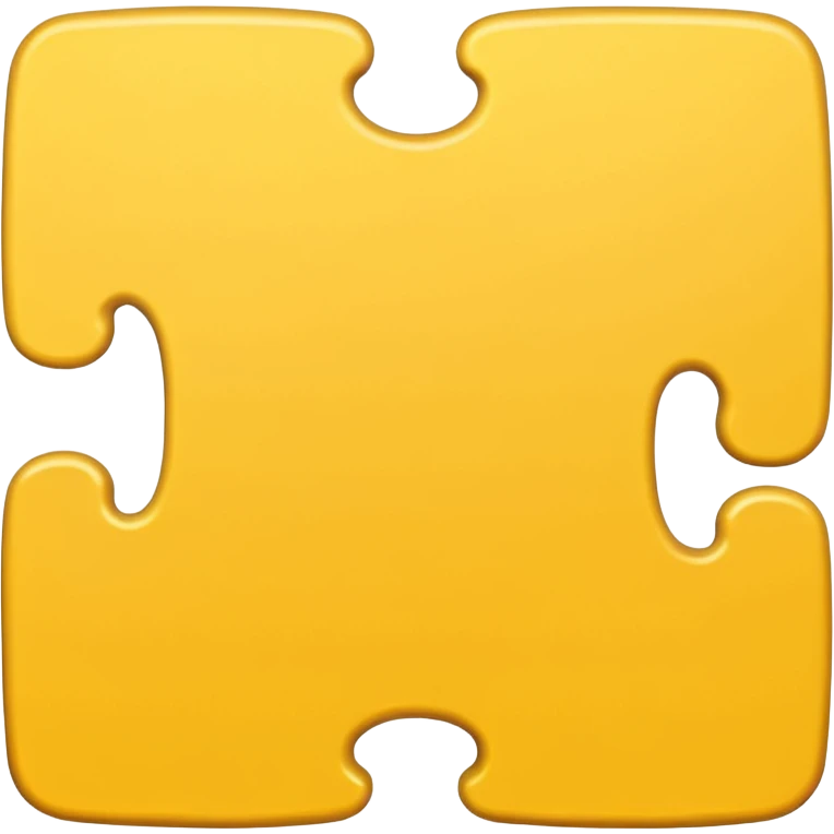 yellow puzzle piece emoji, classic jigsaw shape emoji