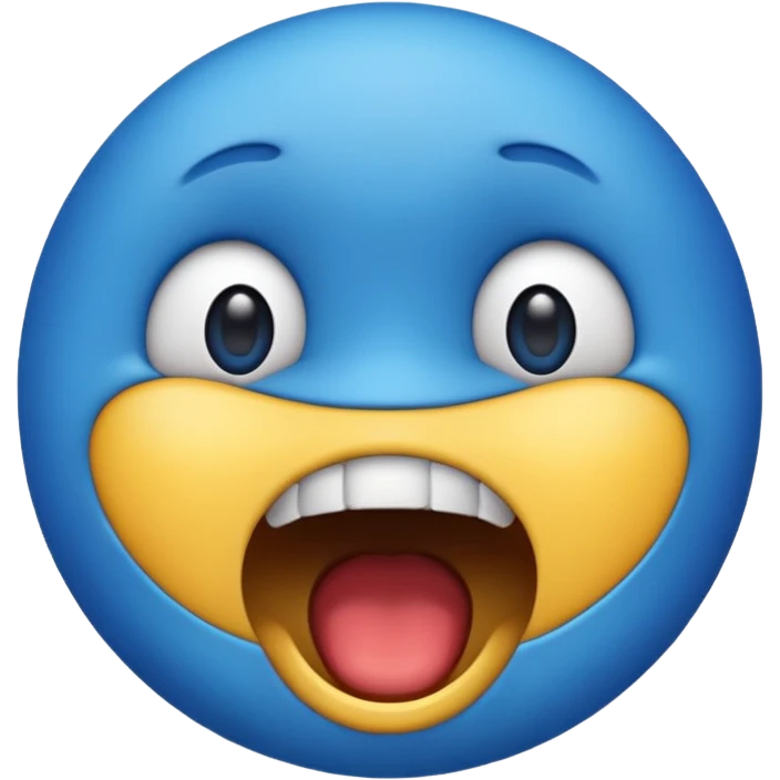 blue surprised emoji  emoji
