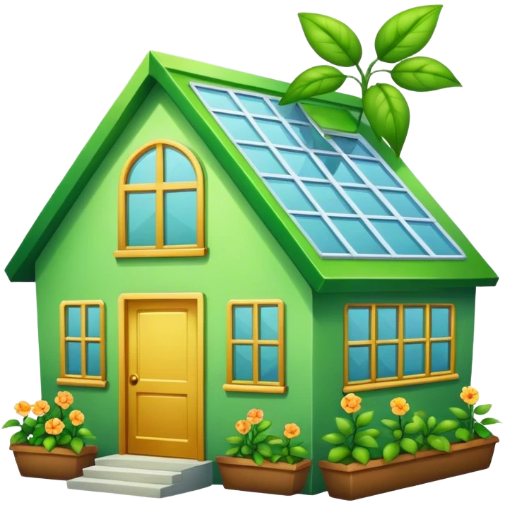 Green house emoji emoji