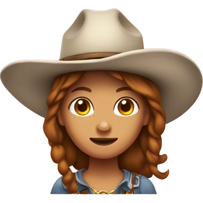 Cow girl hat emoji