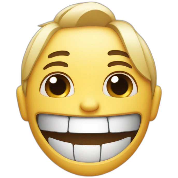Sassy face with teeth emoji