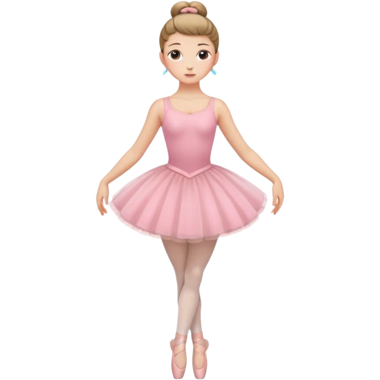 ballet bun  hair princes standing pose emoji