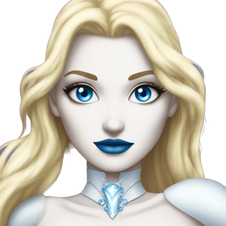Emma Frost with Blue Eyes wearing corset emoji