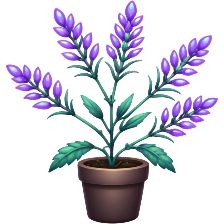 create a holographic lavender plant emoji