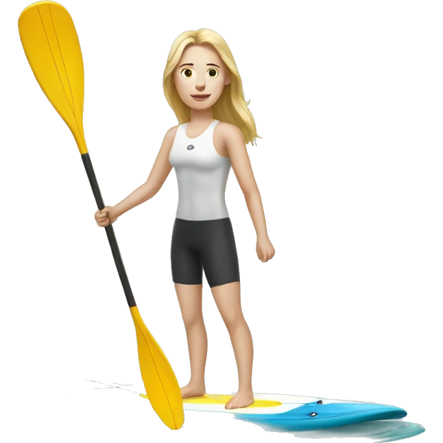 Stand up paddler pale skin emoji