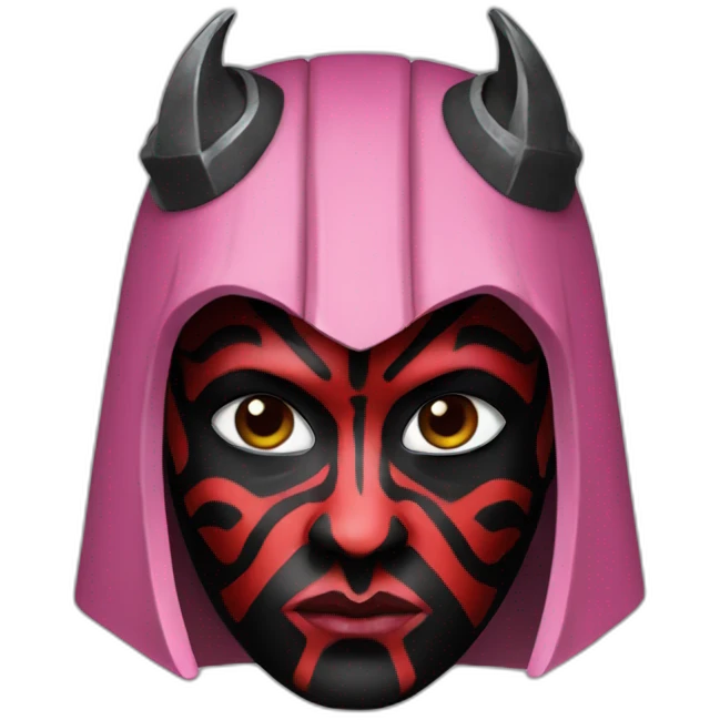 darth maul wearing a pink dress emoji