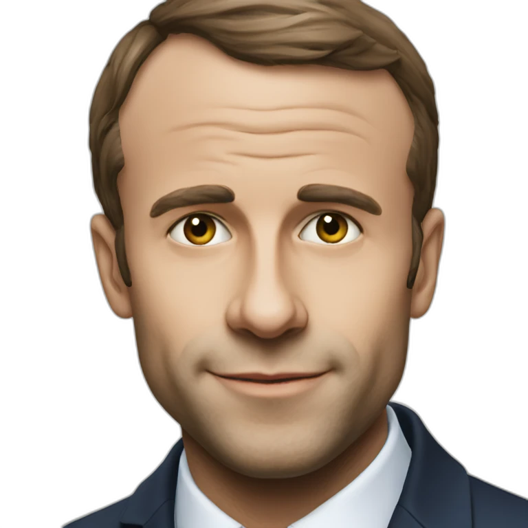 Macron bisous chat emoji