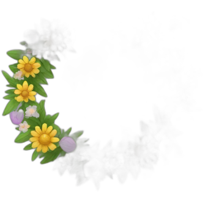 wreath of flowers emoji
