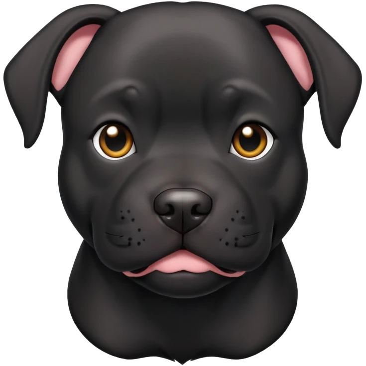black pitbull dog soft emoji