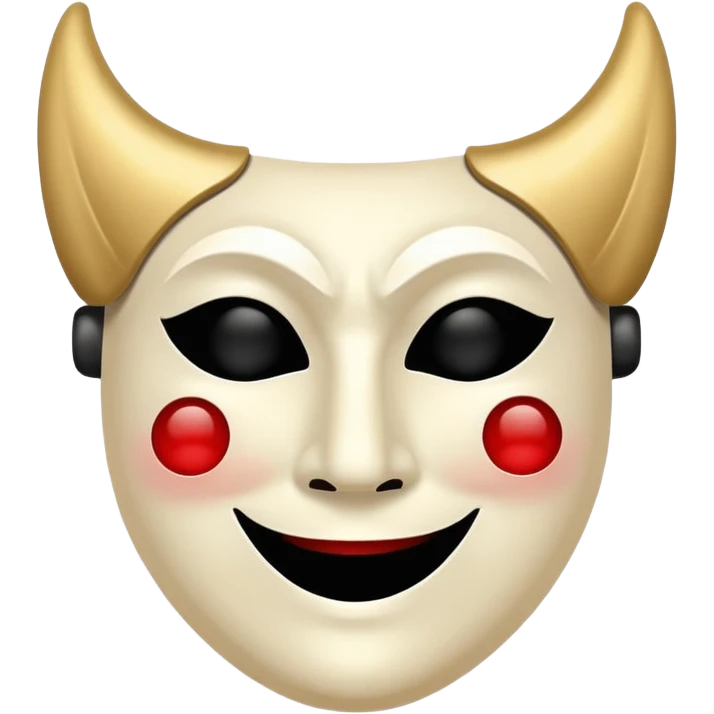 Fröhliche maske hand und trauriges Gesicht  emoji