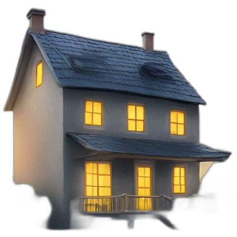maison sur une falaise avec vue emoji