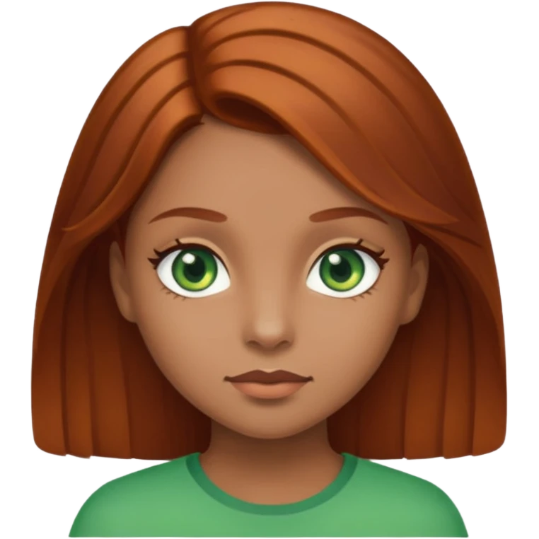 Girl with light brown skin auburn hair emoji