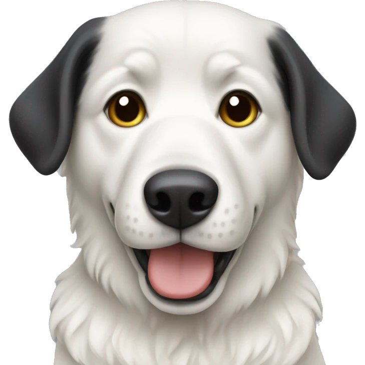 white New Year's dog emoji