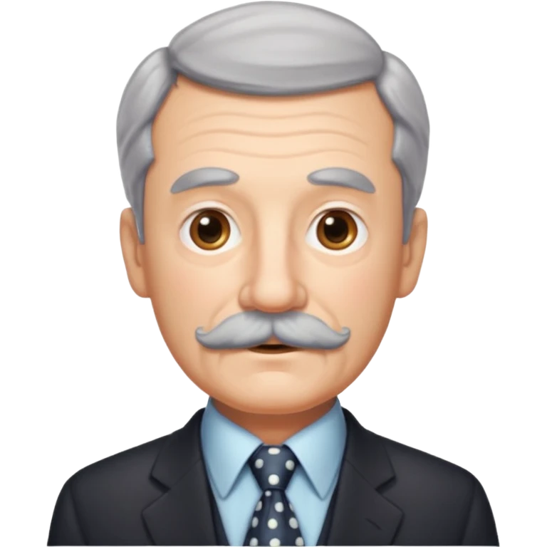 Grandpa with gray mustache & polka-dot tie emoji