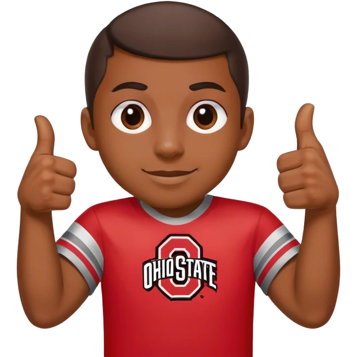 Ohio state buckeye thumbs up emoji
