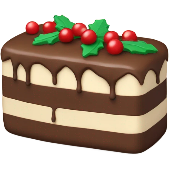 Buche de Noel cake emoji