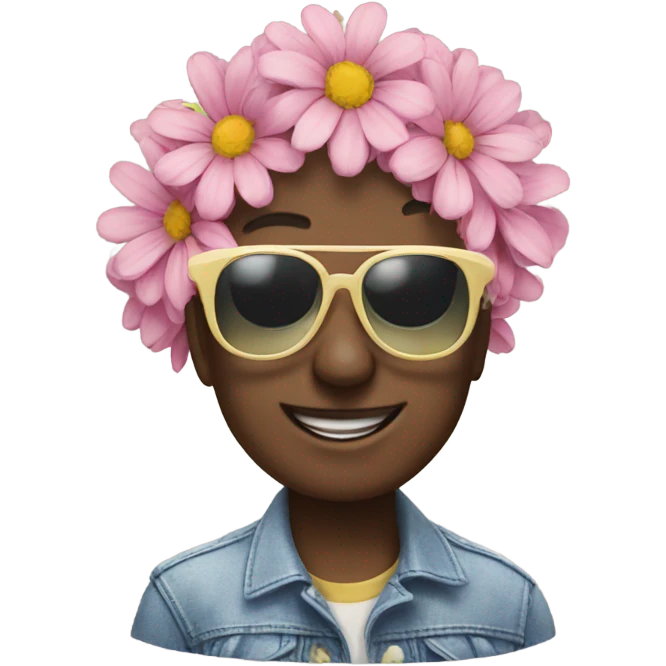 Flower wearing flower sunglasses  emoji