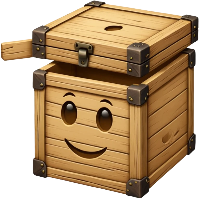 Make the box look realstic like made from an human emoji