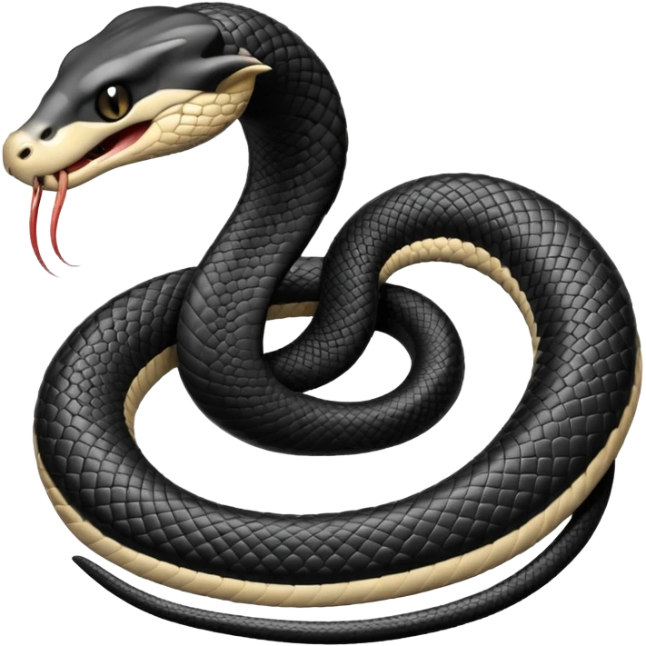 Faça o ouroboros a cobra comendo seu próprio rabo em preto e branco, o rabo da cobra tem q estar dentro de sua própria boca emoji