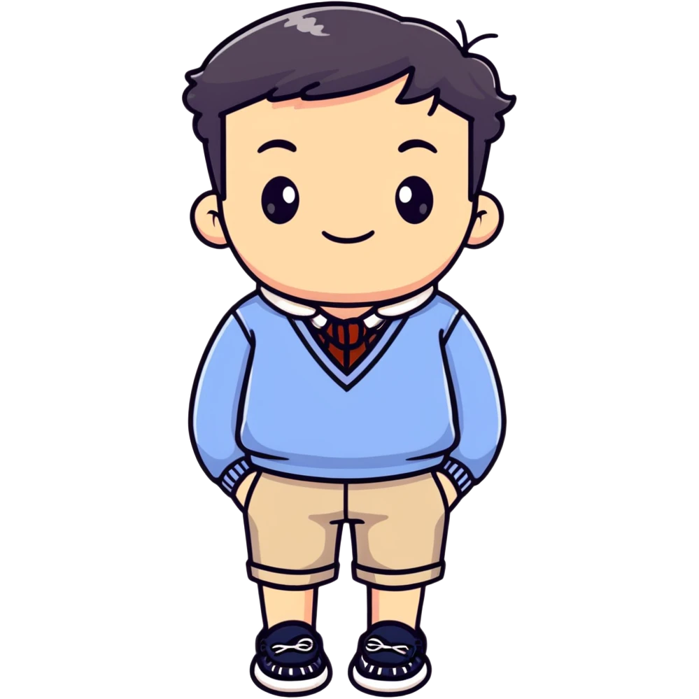 preppy outfit with boat shoes and sweater tied around shoulders emoji