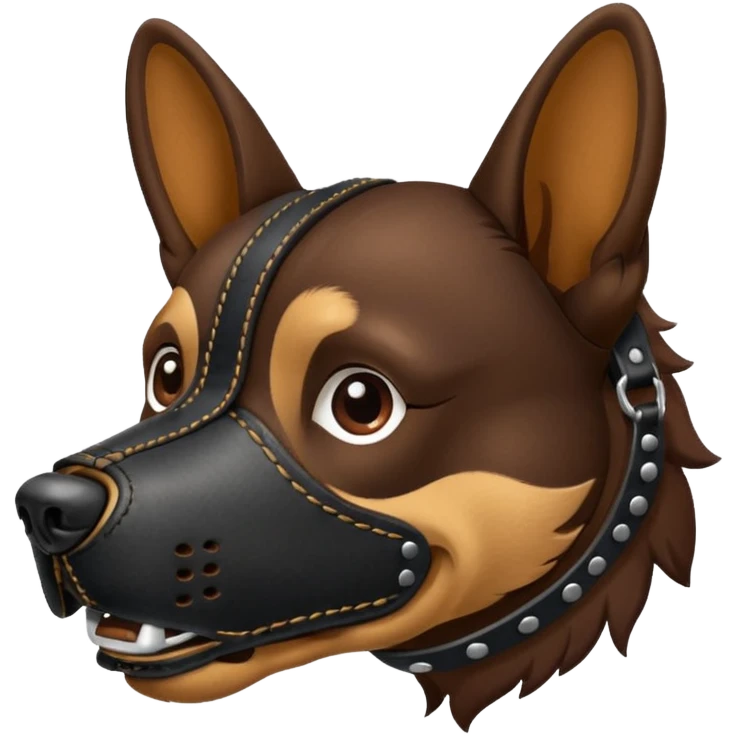 Leather dog’s muzzle emoji