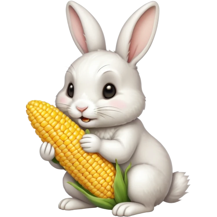 rabbit eating corn emoji