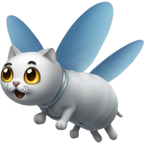 cat fly in the sky emoji