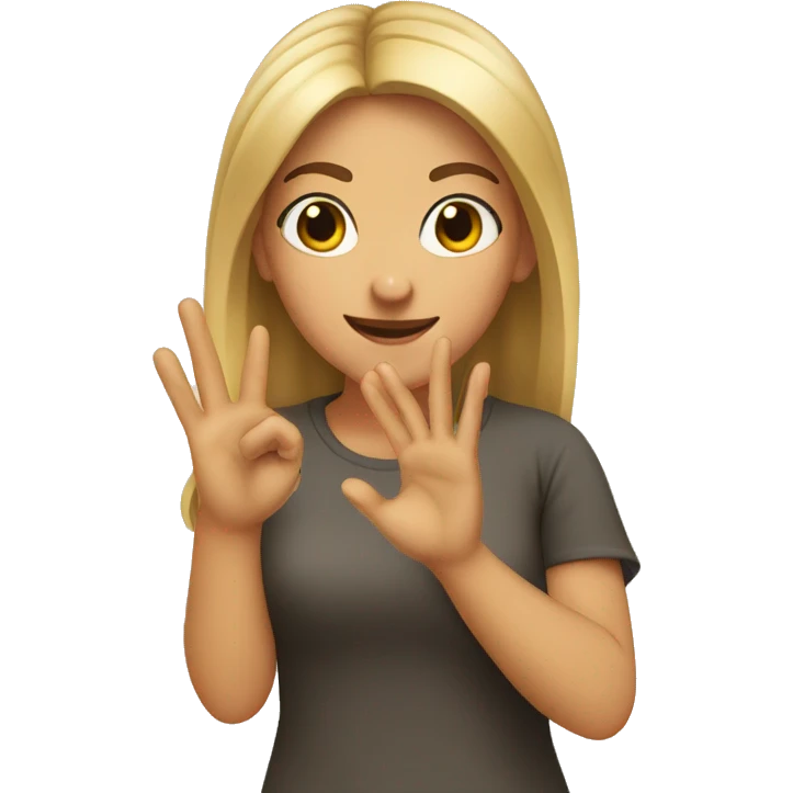 a girl making te italian gesture emoji