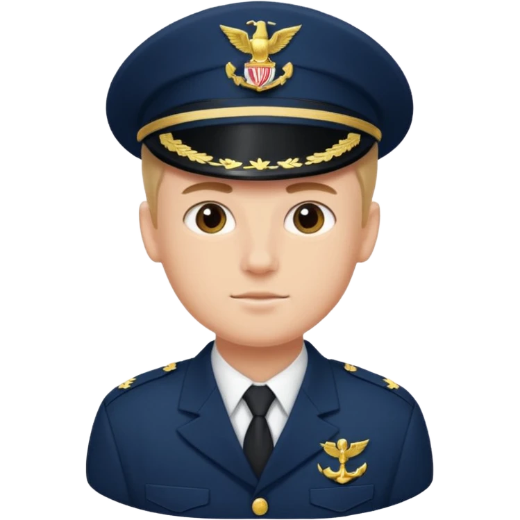 male navy soldier, bulgy face. emoji