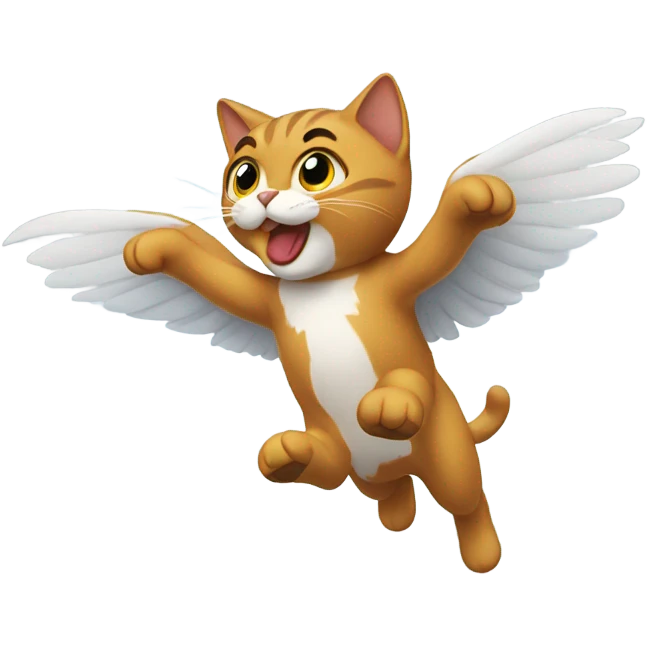 Flying cat emoji