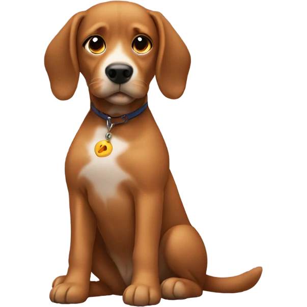 dog sitting on girl emoji