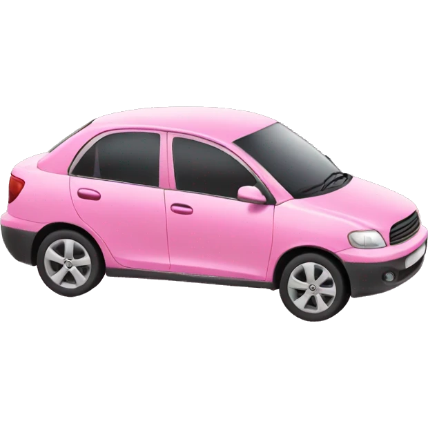 pink car emoji