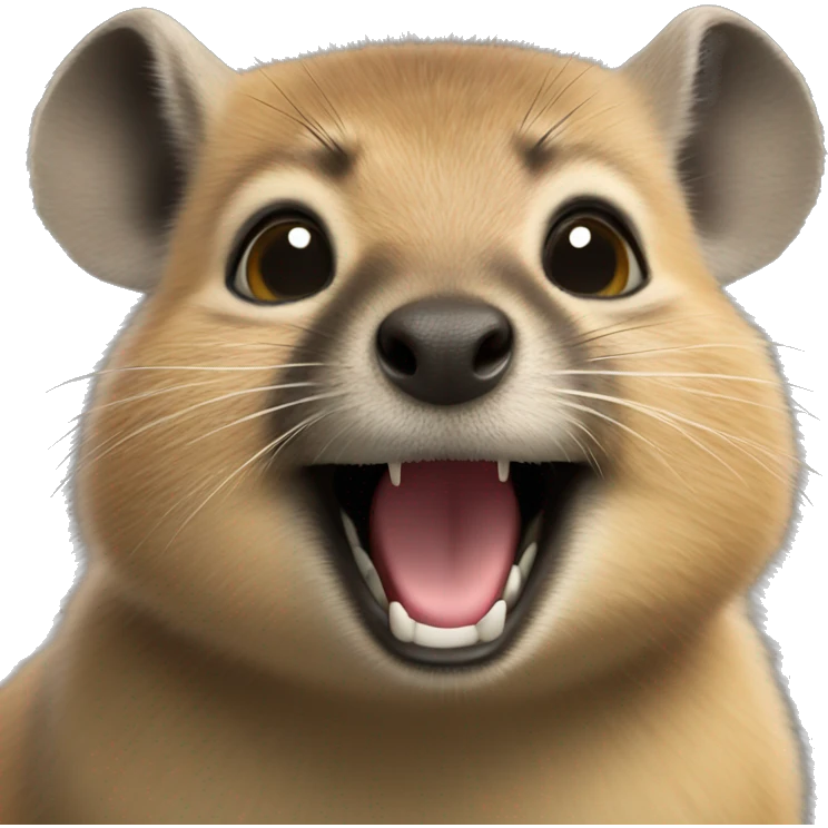 Hyrax smiling  emoji