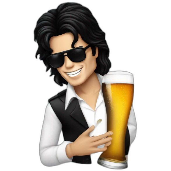 Michael Jackson boit une bière emoji
