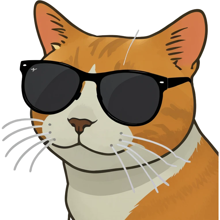 Cat with sunglasses emoji